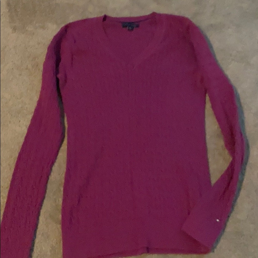 Pink cable sweater